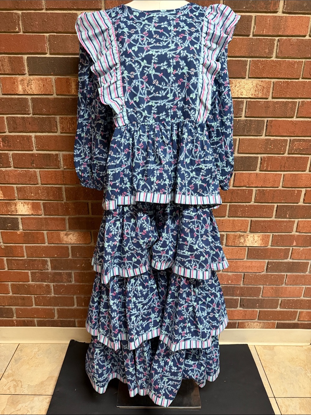 Simply Southern Blue Floral Allison Dress Size Large